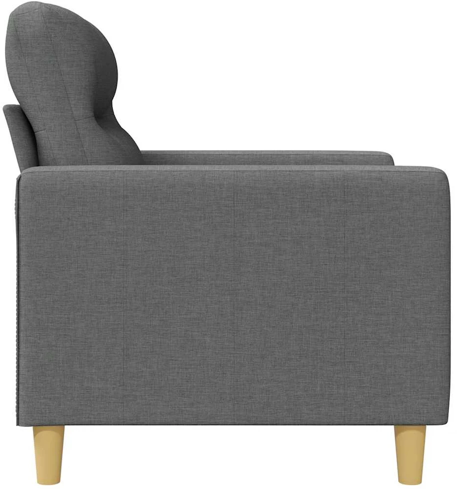Trivietė sofa, tamsiai pilkos spalvos, 180cm, audinys