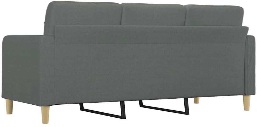 Trivietė sofa, tamsiai pilkos spalvos, 180cm, audinys