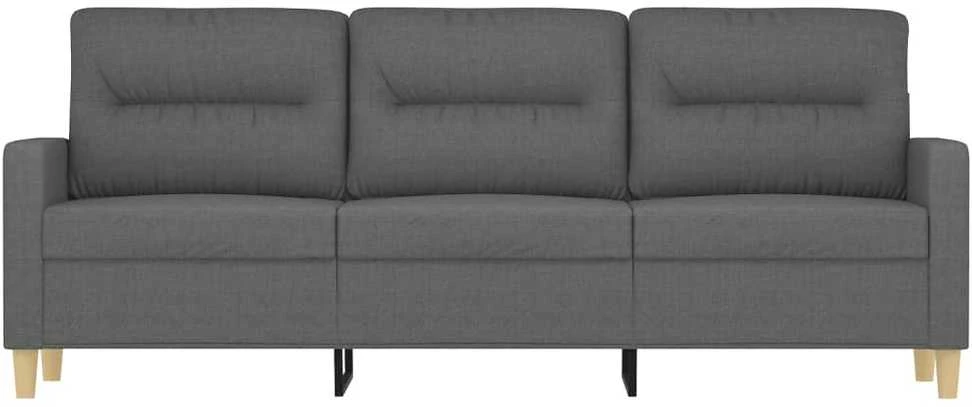 Trivietė sofa, tamsiai pilkos spalvos, 180cm, audinys