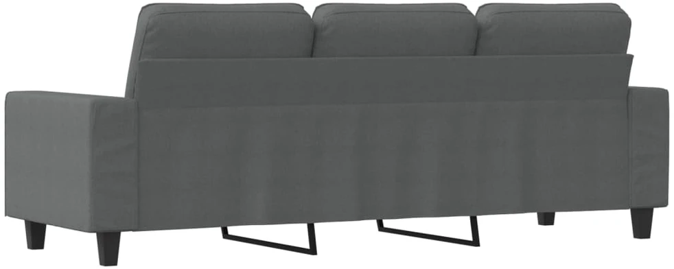 Trivietė sofa, tamsiai pilkos spalvos, 180cm, audinys