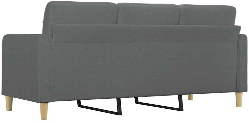Trivietė sofa, tamsiai pilkos spalvos, 180cm, audinys