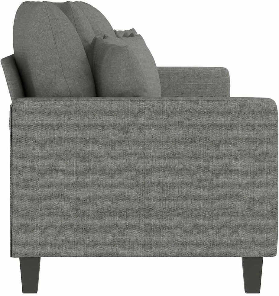 Trivietė sofa, tamsiai pilkos spalvos, 210cm, audinys