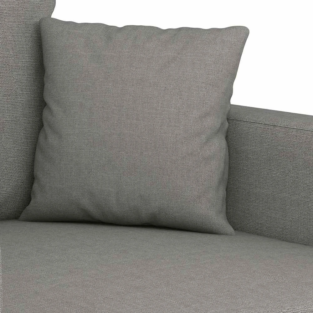 Trivietė sofa, tamsiai pilkos spalvos, 210cm, audinys
