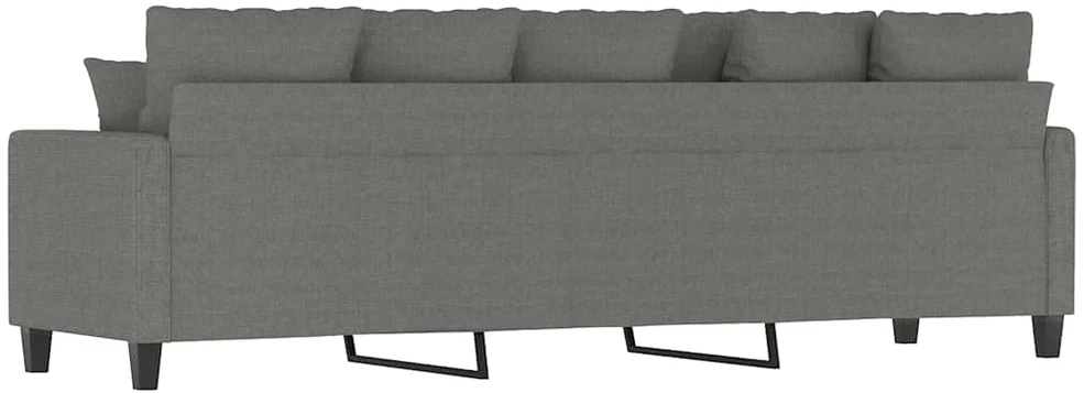 Trivietė sofa, tamsiai pilkos spalvos, 210cm, audinys