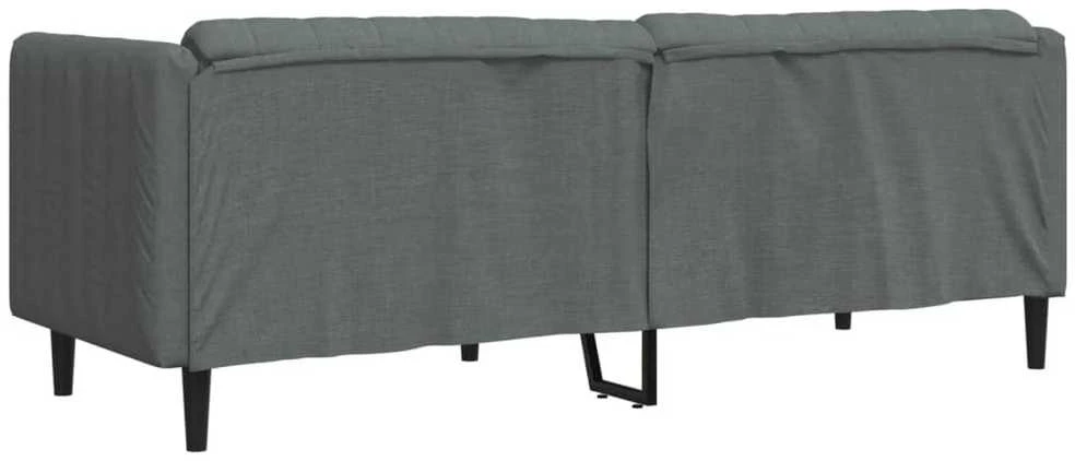 Trivietė sofa, tamsiai pilkos spalvos, audinys
