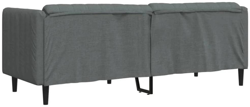 Trivietė sofa, tamsiai pilkos spalvos, audinys