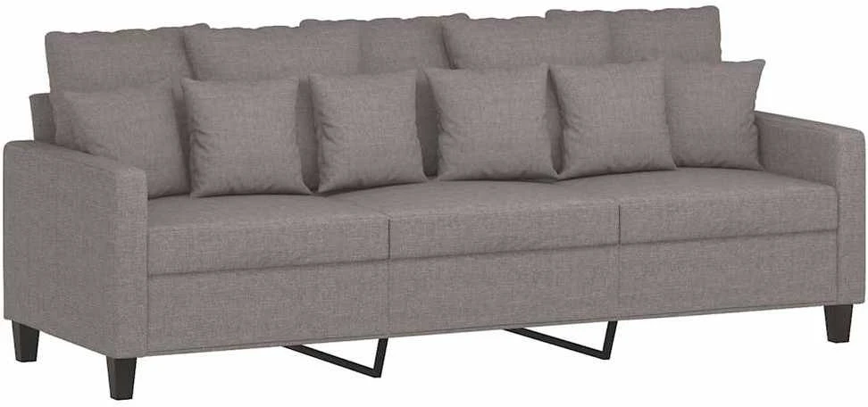 Trivietė sofa, taupe spalvos, 180cm, audinys
