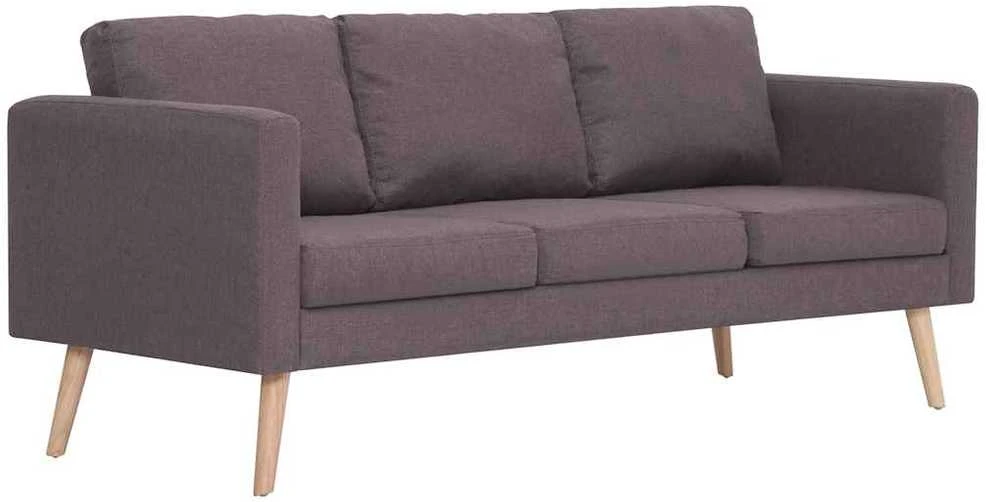 Trivietė sofa, taupe spalvos, audinys