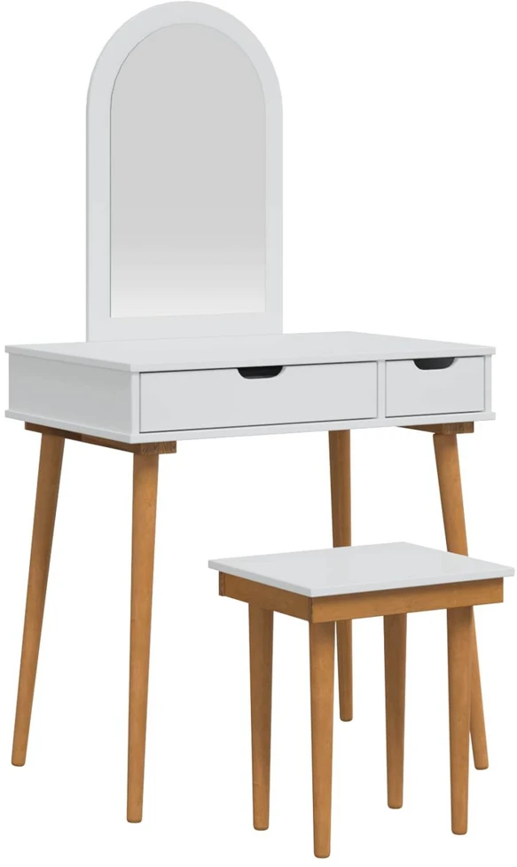 Tualetės rinkinys FAUSKE 3 vnt. Balta 76 x 50 x 143 cm