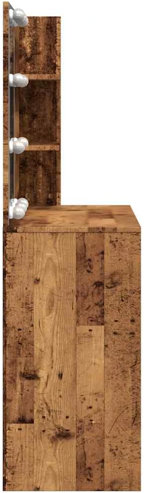 tualetinis staliukas su LED Old Wood 74,5x40x141 cm