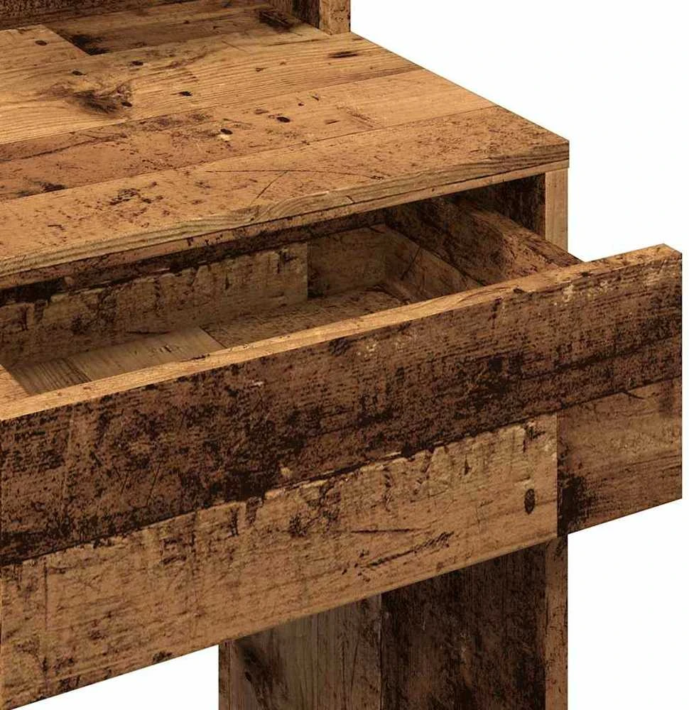 tualetinis staliukas su LED Old Wood 74,5x40x141 cm