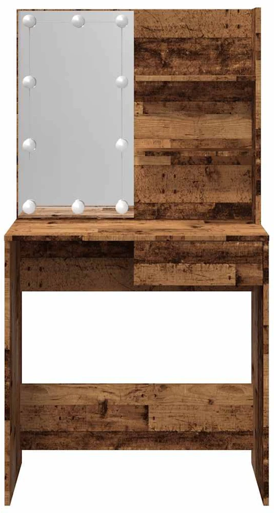 tualetinis staliukas su LED Old Wood 74,5x40x141 cm