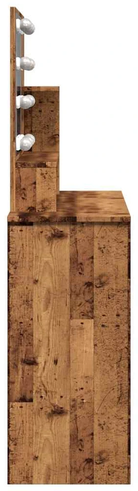 tualetinis staliukas su LED Old Wood 86,5x35x136 cm