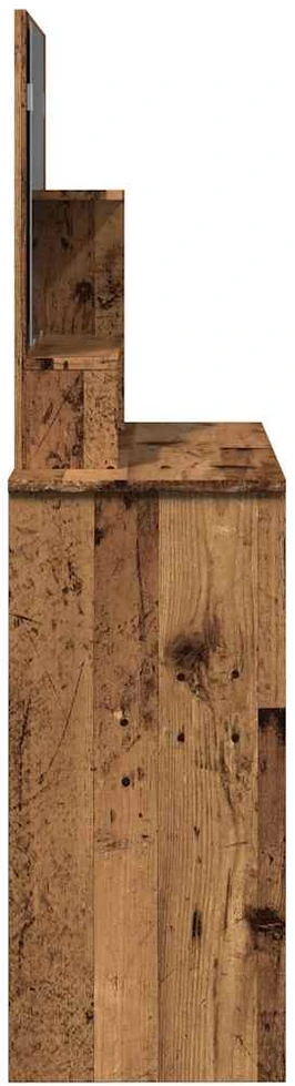 tualetinis staliukas su veidrodžiu, senas medis 86,5x35x136 cm