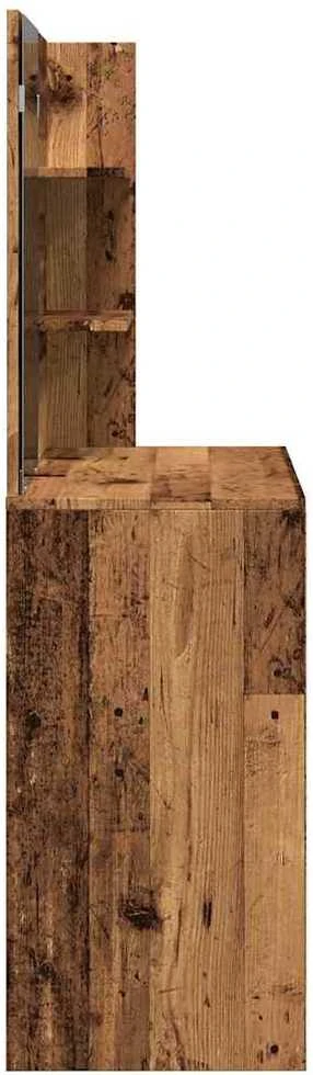 tualetinis staliukas su veidrodžiu, senas medis 74,5x40x141 cm