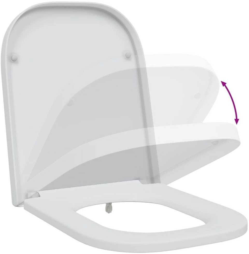 Tualeto sėdynė Balta 47,5 x 35 x 3,6 cm Duroplastas