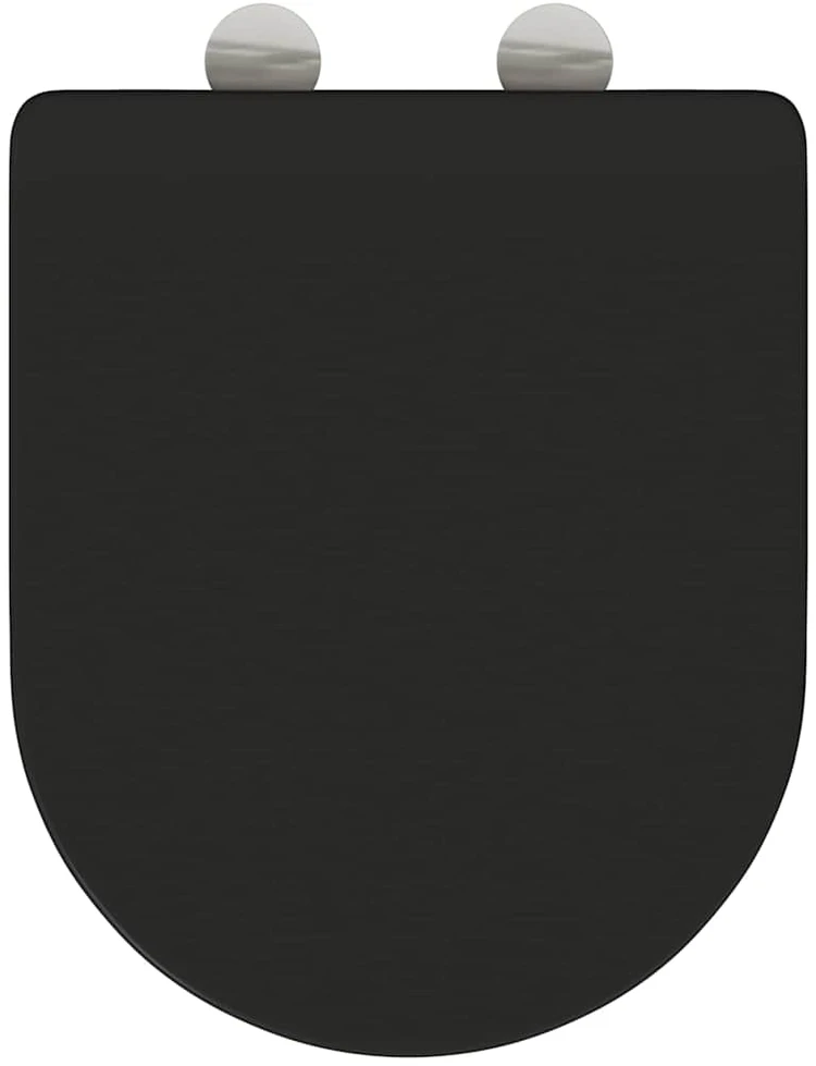 Tualeto sėdynė Juoda 47 x 36 x 3,4 cm Duroplastas