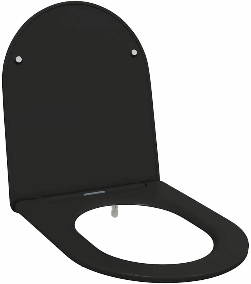 Tualeto sėdynė Juoda 47 x 36 x 3,4 cm Duroplastas