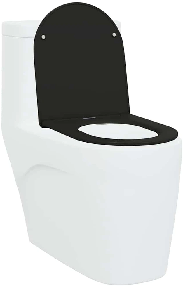 Tualeto sėdynė Juoda 47 x 36 x 3,4 cm Duroplastas