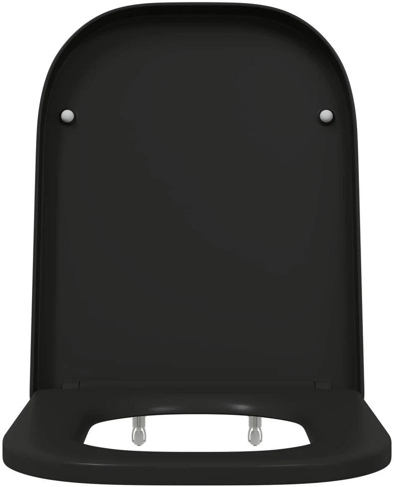 Tualeto sėdynė Juoda 47,5 x 35 x 3,6 cm Duroplastas