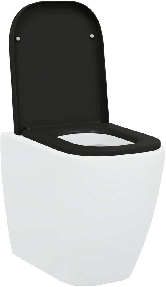 Tualeto sėdynė Juoda 47,5 x 35 x 3,6 cm Duroplastas