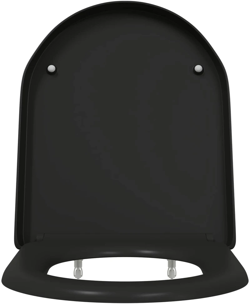 Tualeto sėdynė Juoda 49 x 36 x 4 cm Duroplastas