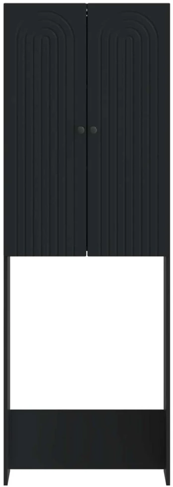 Tualeto spintelė ALKMAAR Juoda 66 x 25,5 x 190 cm