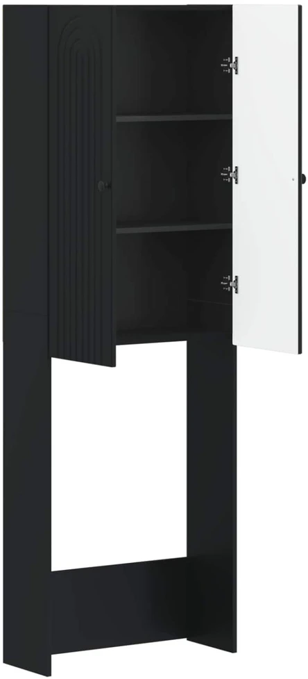 Tualeto spintelė ALKMAAR Juoda 66 x 25,5 x 190 cm