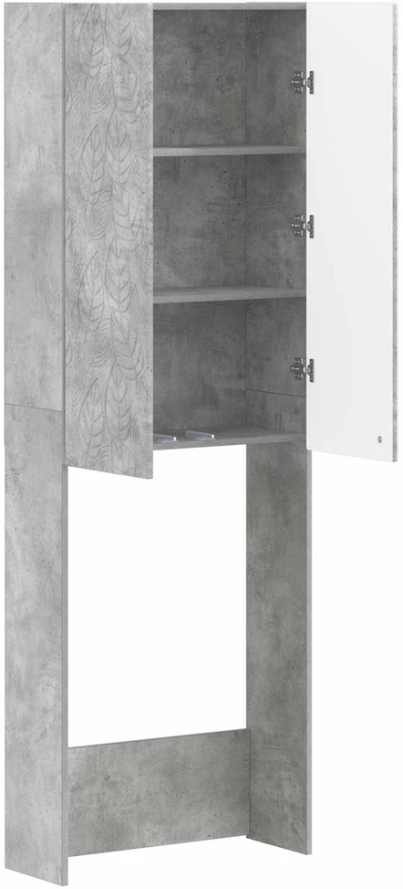 Tualeto spintelė DELFT Betono pilka 66 x 25,5 x 190 cm