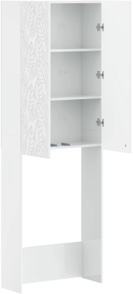 Tualeto spintelė DELFT Itin blizgi balta 66 x 25,5 x 190 cm