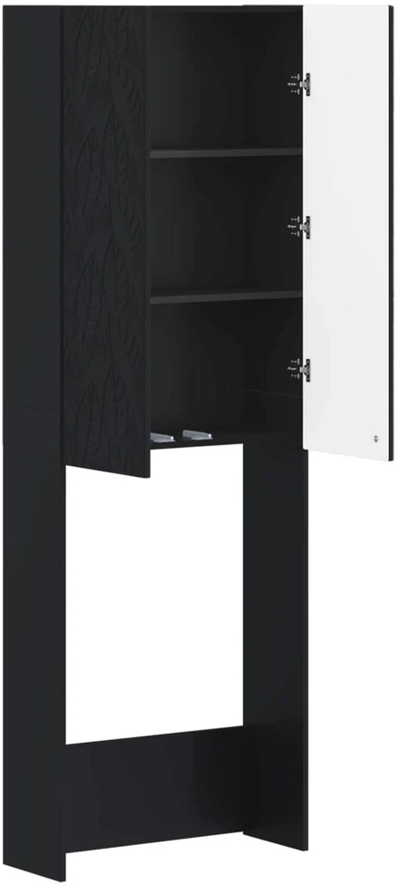 Tualeto spintelė DELFT Juoda 66 x 25,5 x 190 cm