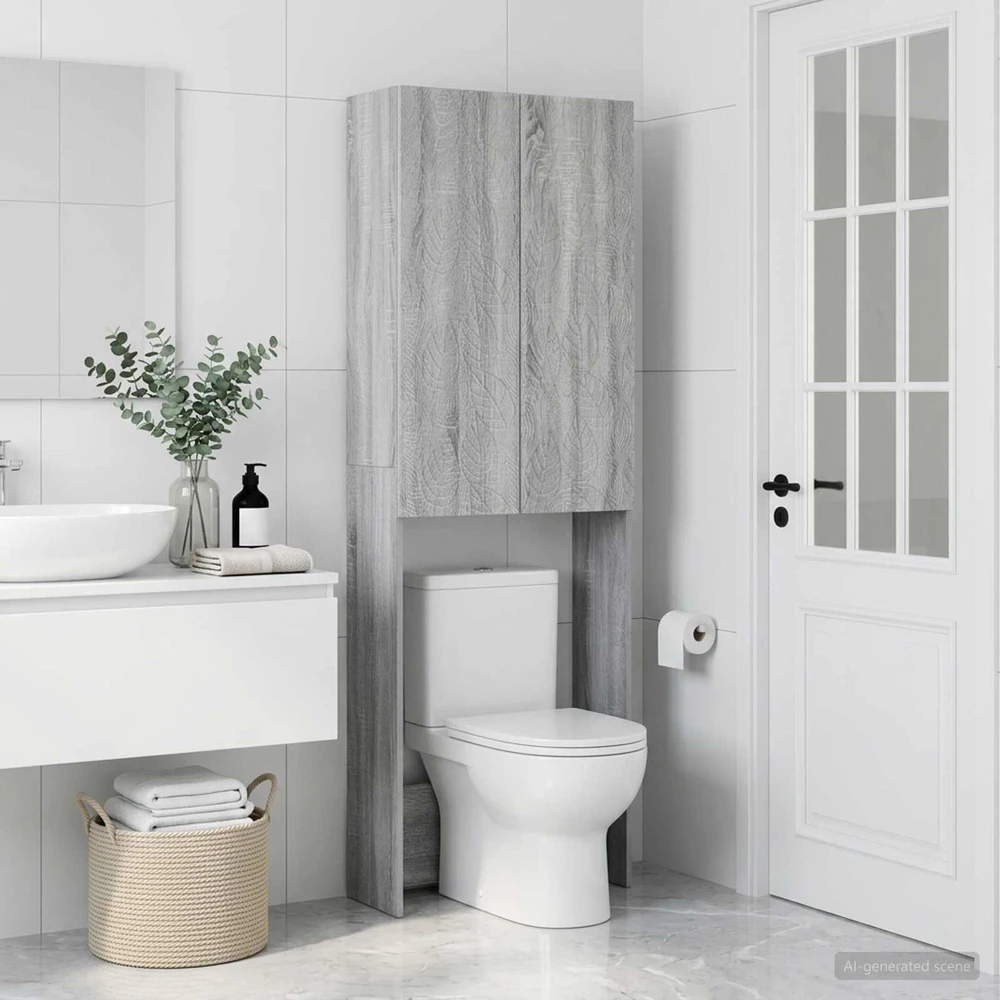 Tualeto spintelė DELFT Pilka Sonoma 66 x 25,5 x 190 cm
