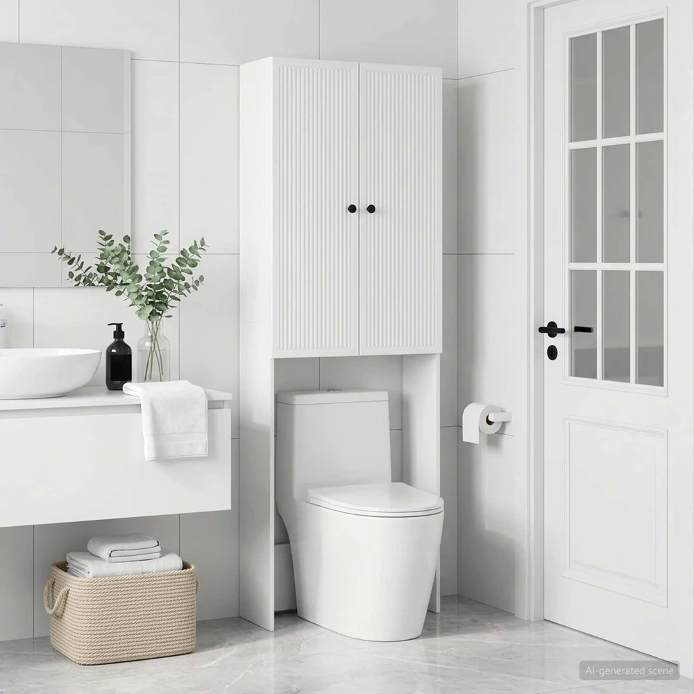 Tualeto spintelė EDE Balta 66 x 25,5 x 190 cm Apdirbta mediena