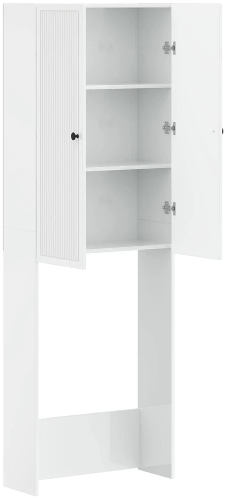 Tualeto spintelė EDE Itin blizgi balta 66 x 25,5 x 190 cm