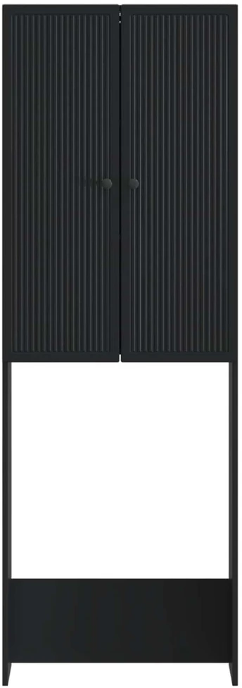 Tualeto spintelė EDE Juoda 66 x 25,5 x 190 cm Apdirbta mediena