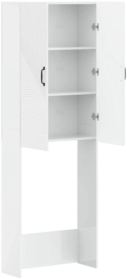 Tualeto spintelė HAARLEM Itin blizgi balta 66 x 25,5 x 190 cm