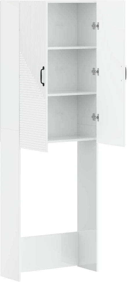 Tualeto spintelė HAARLEM Itin blizgi balta 66 x 25,5 x 190 cm
