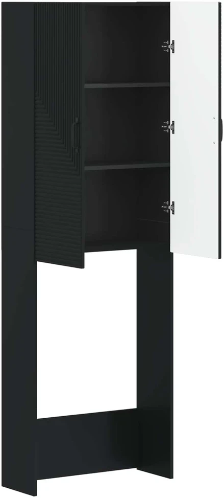 Tualeto spintelė HAARLEM Juoda 66 x 25,5 x 190 cm