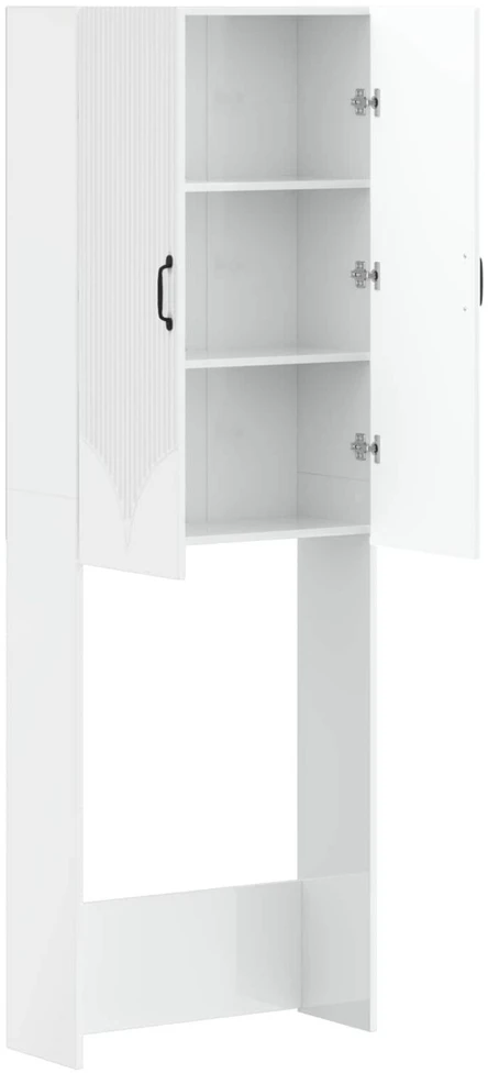 Tualeto spintelė HOORN Itin blizgi balta 66 x 25,5 x 190 cm