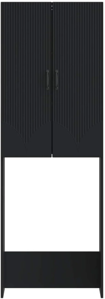Tualeto spintelė HOORN Juoda 66 x 25,5 x 190 cm