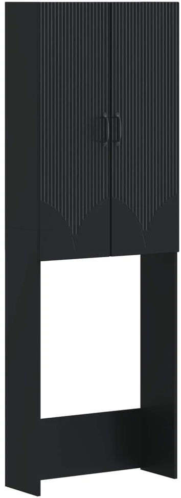 Tualeto spintelė HOORN Juoda 66 x 25,5 x 190 cm