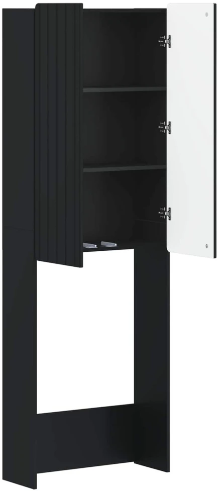 Tualeto spintelė ZWOLLE Juoda 66 x 25,5 x 190 cm