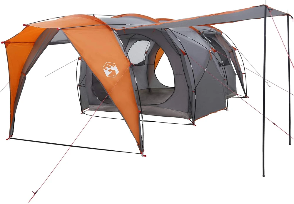 Tunelinė palapinė 6 asmeniui Pilka ir oranžinė