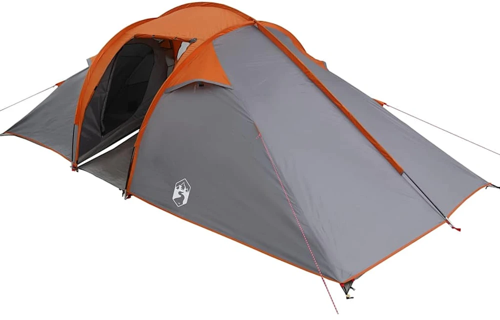 Tunelinė palapinė Pilka ir oranžinė 510 x 240 x 156 cm tafta