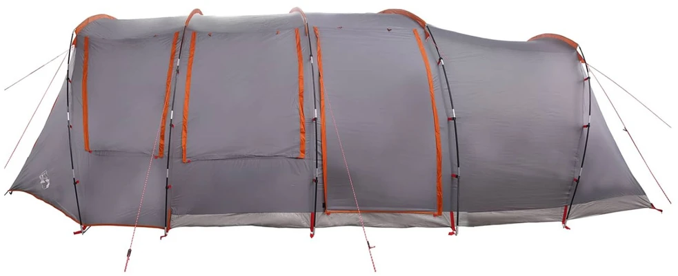 Tunelinė palapinė 675 x 392 x 210 cm Pilka ir oranžinė