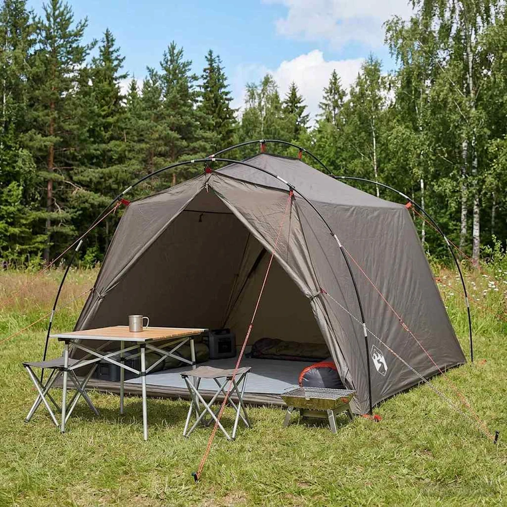 Tunelinė palapinė 2 asmeniui Ruda ir pilka