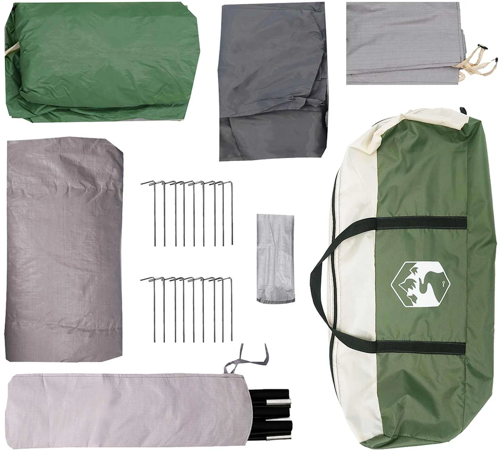 Tunelinė palapinė su stogu Žalia 427 x 305 x 205 cm