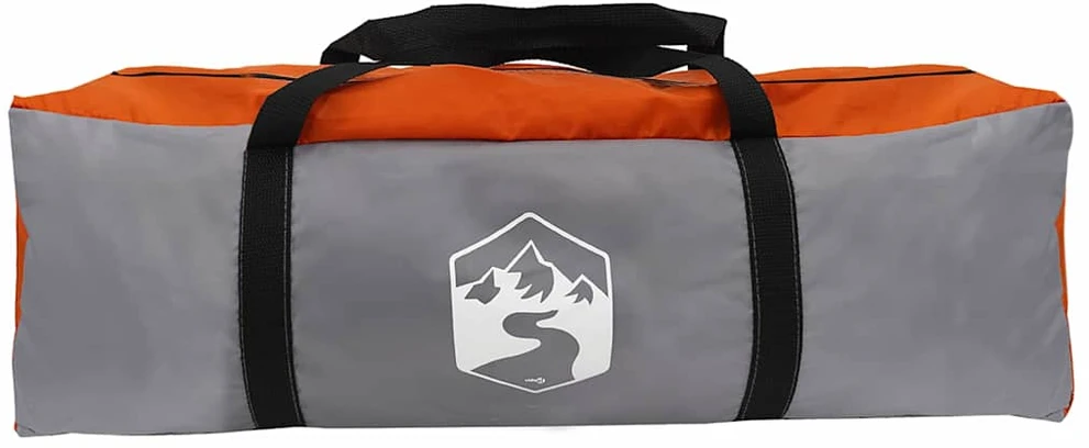 Tunelio palapinė 5 asmenims 5 asmeniui Pilka ir oranžinė