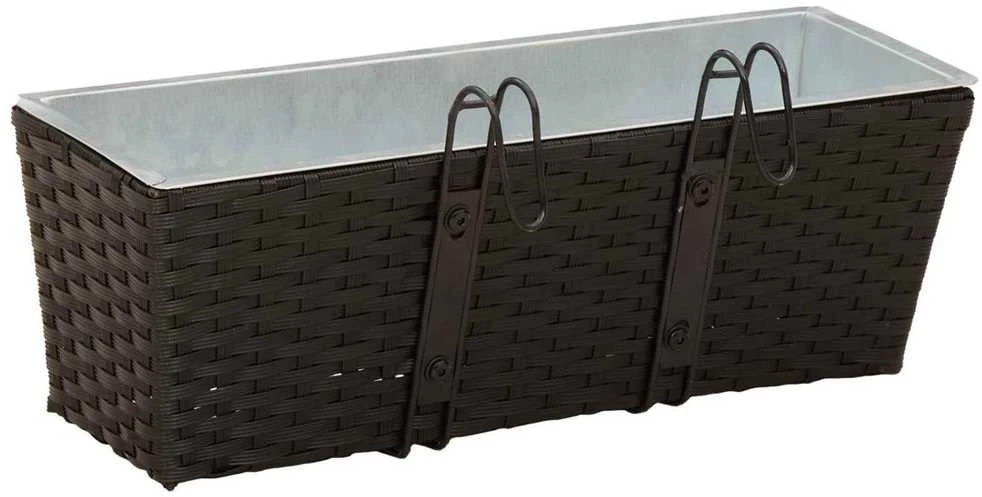 Turėklas 2 vnt. Juoda 50 x 17 x 17 cm Metalas