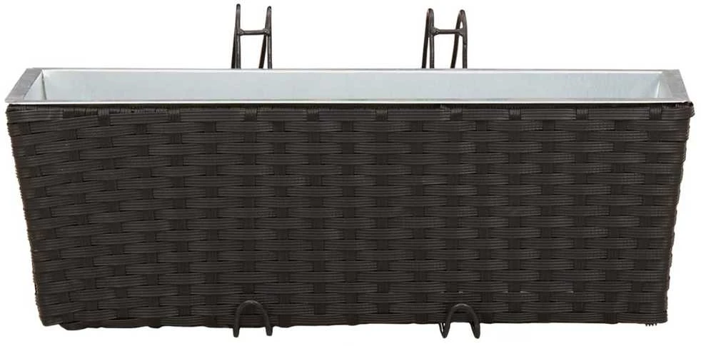 Turėklas 2 vnt. Juoda 50 x 17 x 17 cm Metalas